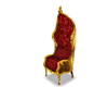 gold and red trone