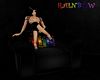 BLACK & RAINBOW ARMCHAIR