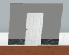 gray wallpaper/door