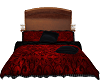 Black/red poseless bed