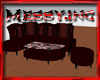 [M]13P Red Padded Sofa