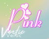 V ! Pink Sticker