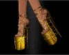 Tacones dorados metal