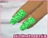 Mint Sparkle Nails
