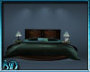 Teal Couple Bed