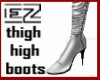 thigh high boots SILVER