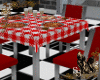 50s Diner table w/pizza