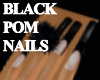 Black Pom Nails