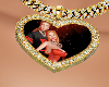 Couple gold heart chain