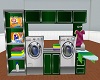 Green Washer & Dryer Set