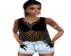 mesh blouse with black s