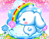 Kawaii bunny / rainbow