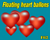 Floating heart ballons