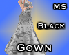 MS Flower gown black