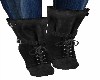 BLACK WEDGE BOOTS
