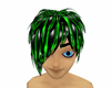 Green&Black Emo Hair