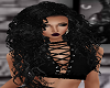 Black Glitter Hair Curls