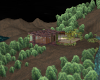 Mountain Villa at Night