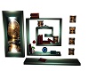 LL~TEAL &CREAM WALLSHELF