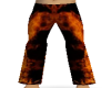 flaming fire pants