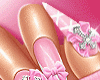 Pink Bow Nails