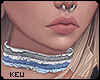 ʞ- Denim Duo Choker