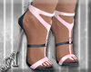 Pink Denim Sandal Heels