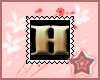 H Letter Stamp