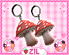 Mushroom Earrings drv