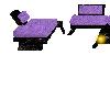 mels purple couch set