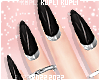 $K Black Nails + Rings