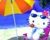 Hello kitty at the beach