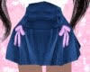 Pink Bow Denim Skirt