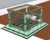 green marble bed