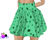 polka dot green skirt