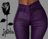 Leather Jeans - Eggplant