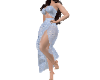 sky blue chikankari set