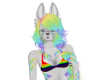 Rainbow Bikini Top S