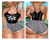 NY black blouse set