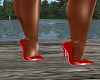 Red Latex Heels