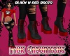 Black N Red Boots
