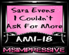 Sara Evens Ask For More