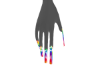 Color Wave Charm Nails