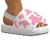 Pink cow spots shoes