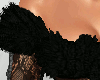 SL Lace Fur Dress Black