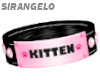 Pink/Black Kitten Collar