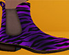 Purple Tiger Stripe Chelsea Boots (M)