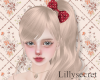 pony bow red blond