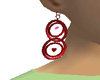 earrings heart red