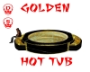 Golden hot tub